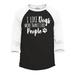 Shop4Ever Men s I Like Dogs More Than People Raglan Baseball Shirt X-Small Black/White