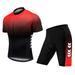 Men s Summer Short Suits Cycling Set Cycling Jersey with 5D Padded Riding Shorts Quick Dry Breathable Cycling Jersey Set for Outdoor Sport Cycling Biking