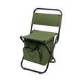 OAVQHLG3B Outdoor Folding Chair With Cooler Bag Compact Fishing Stool Fishing Chair With Double Oxford Cloth Cooler Bag For Fishing/Beach/Camping/Family/Outing