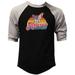 Men s American Eagle Sunset F130 Black/Gray Raglan Baseball T Shirt Large