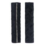 Frcolor 2PCS Car Seat Belt Safety Belt Embroidered Shoulder Pad Strap Cover Harness Pads (Black)