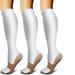 Men & Women Copper Bamboo Compression Socks (15-20mmHg) Seamless Toe Ultra Soft Thick Cushioned for Diabetes/ Athletic