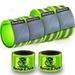 6 pcs Reflective Bands for Wrist Arm Ankle Leg. High Visibility Reflective Gear for Night Walking Cycling and Running. Safety Reflector Tape Straps. Very Large Reflective Surface Area