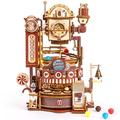 Robotime Marble Run 3D Wooden Puzzles Chocolate Factory Model Building Kits for Adults to Build Unique Mechanical Gift Ideas