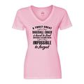 Inktastic A Truly Great Baseball Coach is Hard to Find Women s V-Neck T-Shirt
