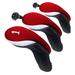 Golf Club for 3 4 5 7 X Clubs 3pcs Long Knit Protection Red