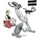 POOBOO 4-in1 Magnetic Indoor Cycling Bike Stationary Ajustable Backrest Exercise Bike Home Cardio Workout 320 Lbs
