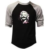 Men s Marilyn Monroe Mustache Black/Gray Raglan Baseball T-Shirt 2X-Large Black/Gray