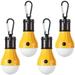 Ledander Orange 4PCS Outdoor Camping Tent Light Portable Lantern LED Bulb