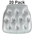 Flash Furniture 20 Pack Hard Silver Tufted Vinyl Chiavari Chair Cushion