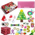 27Pcs Stress Relief Fidget Toys Set Christmas Surprise Box Infinity Magic Cube Press Bubble Toys