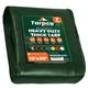 Tarpco Safety 7 Mil Heavy Duty Tarp Camping Tarpaulin Waterproof Cover Green and Black 12 x 20Ft