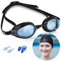 Adult Swim Goggles 4 - Pack Wide Vision Swim Goggles Set - for Men Women Youth Teen Anti-Fog No Leaking