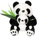 12 Inch Plush Panda Mommy Baby Panda Plush Toy Giant Panda with 1 Small Plush Panda Soft Panda Plush Toy for Kids Boys Girls Gifts