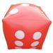 Inflatable oversized dice big dice-red Large Inflatable Dice Dot Diagonal Huge Toss Rolling Toy for Party Game New