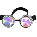 SAYFUT Steampunk Goggles Motorcycle Glasses Rainbow Kaleidoscope Festival Goggles Biker Vintage Outdoor