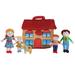 Snuggle Stuffs Happy Family Soft Plush Figure Doll Set with Toy House | Plush House Plush Toys Cute Plush Toys for Girls Plush Figure Toys Plush Toys for Boys Soft Toys for Toddlers 1-3