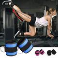 windfall 1 Pair Fitness Gym Yoga Glute Leg Training Exercise Resistance Band Ankle Strap Fits Women & Men-Fully Adjustable & Breathable Ankle Strap