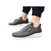 Woobling Men Running Shoes Men Casual Breathable Walking Sport Athletic Sneakers Gym Tennis Comfortable Lightweight Shoes Dark Gray US 9.5