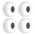 Uxcell 52mm Skateboard Wheels with Bearings Street Wheels for Skateboards Cruiser Wheel 95A White Black 4 Pack