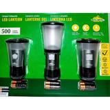 Cascade Mountain Tech 3-pack Aluminum Mini LED Pop up Lanterns with Duracell Batteries