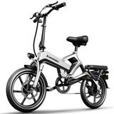 Electric Bike 400W Electric Commuter Bikes Folding Ebike 16 Electric Bicycle with 48V 10Ah Battery 20MPH Adults/Teens City E Bike