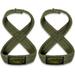 SERIOUS STEEL FITNESS | Figure 8 Lifting & Deadlift Straps | Heavy Duty | Green 60 cm