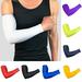 Limei UV Protection Cooling Arm Sleeves Sun Sleeves Arm Cover for Women & Girls & Adult & Youth & Men Cycling Running Golf Outdoor Tattoos Arm Warmer - White XXL