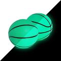 Botabee 5-Inch Glow in The Dark Small Basketball - (2 Pack) Glowing Basketball Toys for Mini Basketball Hoop - Green