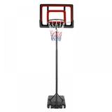 Basketball Portable Hoops Balight 1269 Pro Court Height Adjustable Portable Basketball System 33 Inch Backboard Red