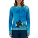 Guy Harvey Women s Porpoise with French Angels Long Sleeve Sun Protection Top Medium