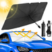 Car Windshield Sunshade Umbrella Foldable Car Sunshade Cover Umbrella Auto Front Window Protector Sun Shade Foldable Reflector Umbrella Blocks UV Rays Sun Visor 49 x 26 inches