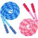 2 Pack Kids Jump Ropes Adjustable Skipping Rope with Rubber Bead for Kids Children and Student Keeping Fit Training Workout -