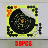 Gerich 50 Pcs Target Practice Reactive Glow Shoting Rifle Florescent Papers