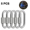 Threaded Quick Link Stainless Steel Oval Locking Carabiner Clip Tow Chain Quick Links Rope Connector for Trailer Swing Hammocks Cable Camping