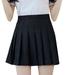 YUEHAO Skirts For Women Women s Fashion High Waist Pleated Mini Skirt Slim Waist Casual Tennis Skirt (Black)