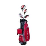 Kacho Complete Golf Club Set 8-10 Years Old Children Golf Club 5-piece Set Easy to Carry Putter Stand Bag Putter and Hybrid for Left or Right Handed Golfers Red