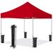 Super Premium 10 x10 Ez Pop up Canopy Tent Bonus Wheeled Bag (Red)