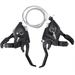 ODPD Bicycle Brake Levers Left Shifter 3x7 7 Speed Shifter with Gear Indicator and V Brake Cable