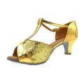 Sandals Women Women S Color Fashion Rumba Waltz Prom Ballroom Latin Dance Shoes Sandals Women S Sandals Pu Gold 37