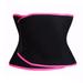 Waist Trimmer Belt Weight Loss Sweat Band Wrap Fat Tummy Stomach Sauna Sweat Belt Sport Safe Accessories Black-Pink XL