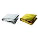 tooloflife 1/2 Pcs Emergency Rescue Thermal Blanket Heat Foil Blankets for Survival Hiking Camping Disposable Silver/Gold