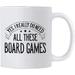 Funny Board Games Coffee Mugs. 11 oz Game Player Ceramic Novelty Mug. Yes I really do Need All These Board Games.