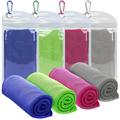 Skycase 4 Pack Cooling Towel Yoga Towel Ice Towel Microfiber Towel for Yoga Sport Gym Workout Camping Fitness Workout Colors