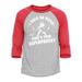 Shop4Ever Men s I Walk on Water What s Your Superpower? Hockey Sport Raglan Baseball Shirt X-Small Heather Grey/Red