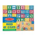 Wooden ABC/123 Block Set 50 Pieces | Bundle of 10 Each