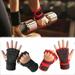 Spencer Fitness Half Finger Gloves Weight Lifting Workout Gym Training Wrist Wrap Strap Sports Exercise for Men Women (M Red)