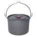 Festnight 4.2L Camping Hanging Pot Alumina Oxide Cooking Pot for Outdoor Backpacking Fishing Hiking