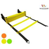 Wacces Speed Super Flat Adjustable Speed Agility Ladder for Soccer Speed Football Fitness with Free Carry Bag - 8 Rungs Yellow