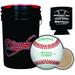 Diamond Sports D-OB Baseballs in 6-Gallon Ball Black Cushion Lid Bucket 30 Balls